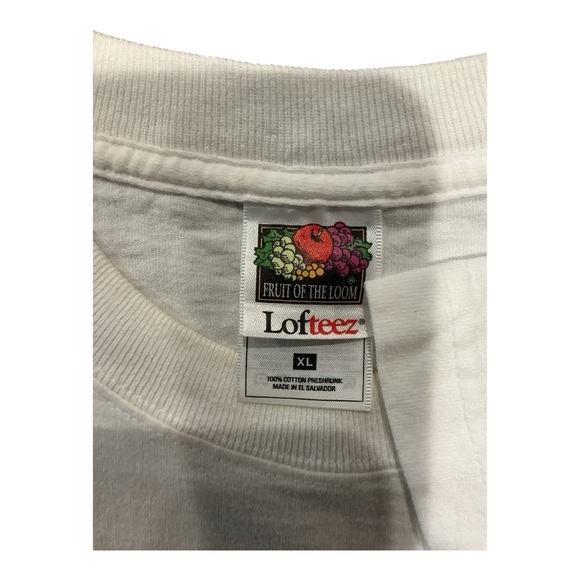 Vintage 90s Fruit of the Loom Lofteez Biglietto Al Paradiso Graphic Art Tee XL - Picture 7 of 7